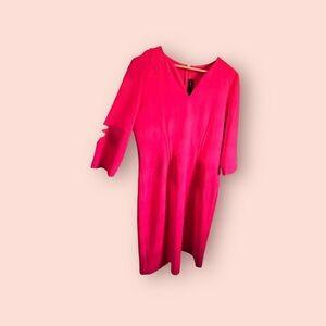 St. John Vibrant Pink Long Sleeve Dress (B03)